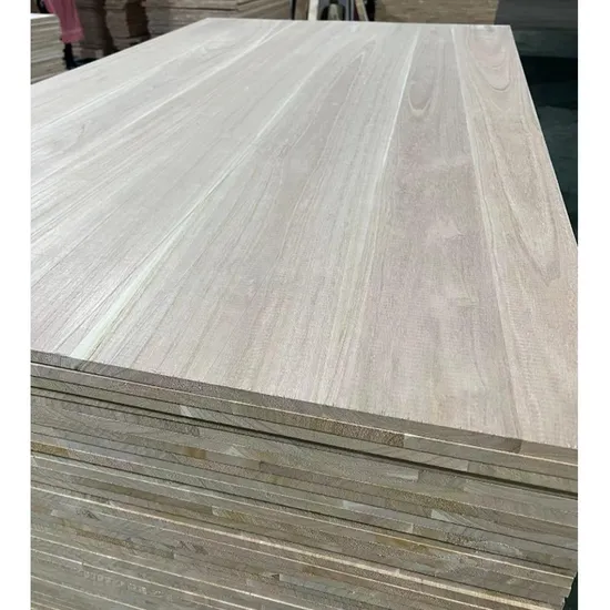 18mm 12mm AA Grade Paulownia Solid Wood Finger Jointed Board Cutting Board Paulownia Edge Glue Board Sale 